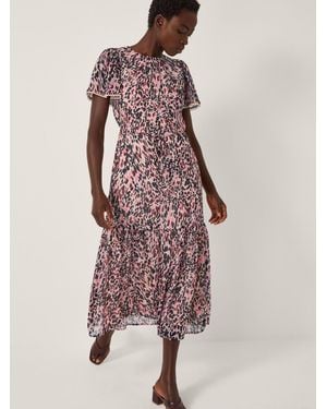 Monsoon Sisi Animal Print Midi Dress - Pink