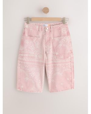 Next Double Pocket Barrel Denim Jort Shorts - Multicolor