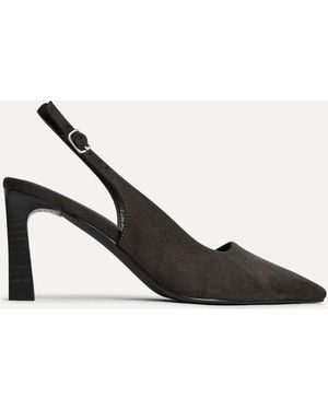 Linzi Saint Slingback Stacked Heel Courts - Gray