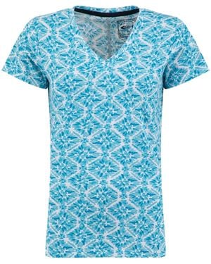 Weird Fish Sky Merica Printed Jersey T-Shirt - Blue