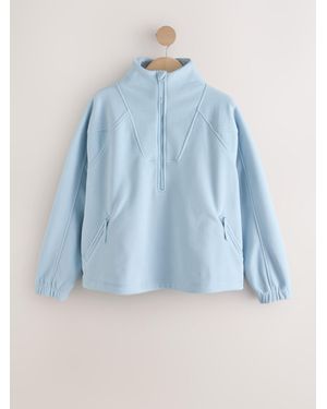 Next Funnel Neck Half Zip Fleece - Blue