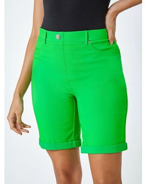 Roman Turn Up Stretch Shorts - Green