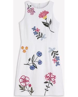 Boden Occasion Short Linen Dress - White