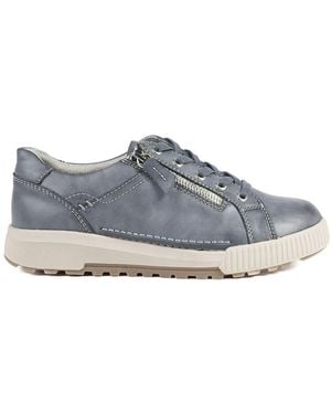Pavers Wide Fit Dual Fasten Sneakers - Gray