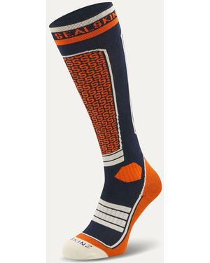 SealSkinz Northwold Solo Knee Length Thermal Ski Socks - Orange