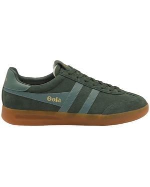 Gola Cyclone Suede Lace-Up Sneakers - Green
