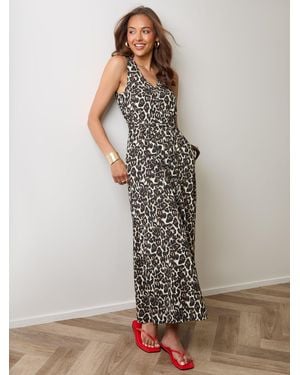 Threadbare Petite Cotton Jersey Trapeze Maxi Dress - Multicolor