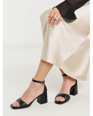 Simply Be Wide Fit Barely There Heeled Sandals - Natural