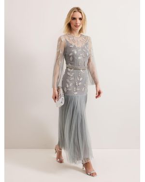 Phase Eight Trish Beaded Dress - Natural