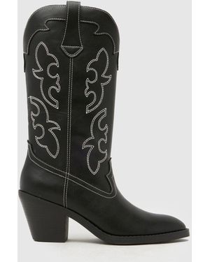 schuh Darlene Western Knee Boot - Black