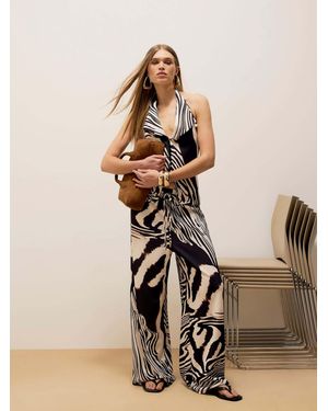 River Island River Island Zebra Print Waistcoat - Natural