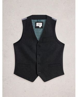 White Stuff Wool Blend Waistcoat - Black