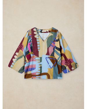 White Stuff Multi Matilda Top - Blue