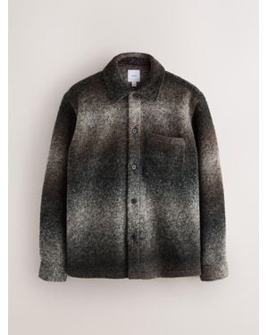 Next Ombre Check Shacket - Black