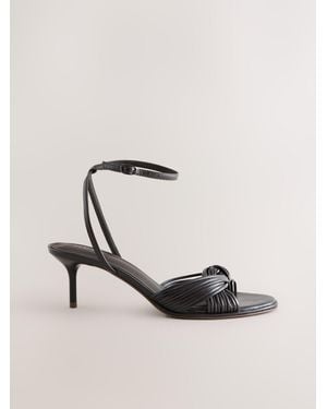 Next Forever Comfort Twist Hardware Heeled Sandals - Natural
