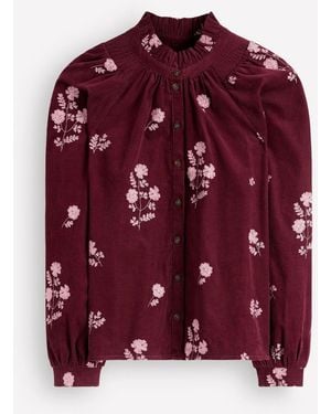 Boden Erica Frill Cord Top - Purple