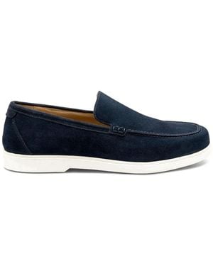 Loake Suede Apron Slip On Shoes - Blau