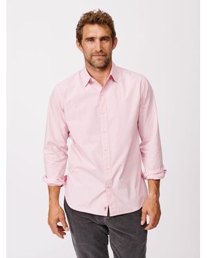 aubi Chase Poplin 100% Cotton Shirt - Pink
