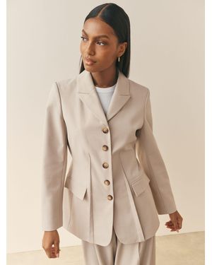 Nothing Ordinary Premium Waisted Blazer - Natural