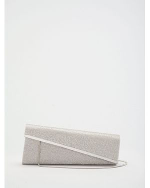 Lipsy Diamante Asymetric Clutch Bag - White