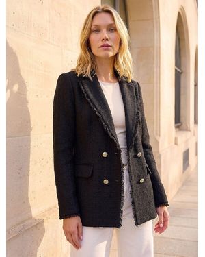 Roman Fray Mid Boucle Jacket - Black