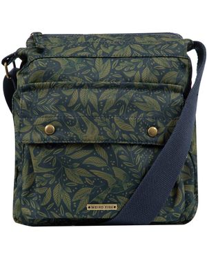 Weird Fish Kait Printed Cross-Body Bag - Green