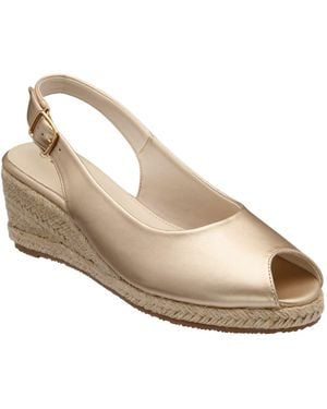 Lotus Wedge Espadrille Sandals - Natural