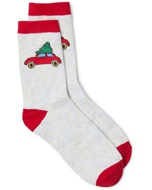Vero Moda Christmas Socks 3 Pack Gift Box - White