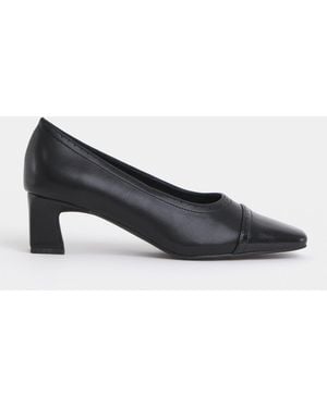 JD Williams Flared Block Heel Shoes - Schwarz
