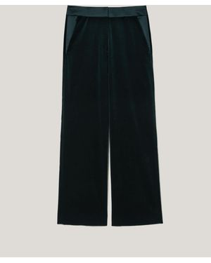 Jigsaw Velvet Satin Tailored Pants - Black