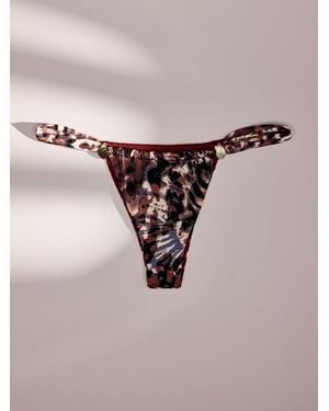 AIYLA Animal Tanga Premium Bikini Bottoms - Natural