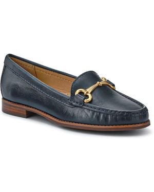 Jones Bootmaker Lorella Leather Heeled Loafers - Blue