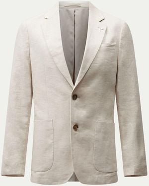Peckham Rye Linen Mix Travel Blazer - Natural