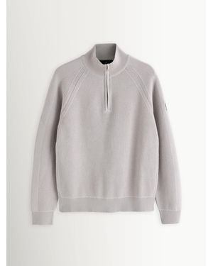 Belstaff Bradwell Quarter Zip Sweater - Gray