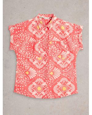 White Stuff Ellie Cotton Shirt - Pink