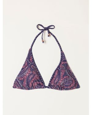 FatFace Fatface Maci Paisley Bikini Top - Purple
