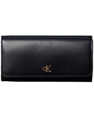 Calvin Klein Calvin Klein Monogram Hardware Long Wallet - Black