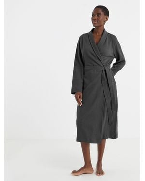 Simply Be Waffle Gown - Black