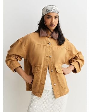 Free People Lemon Denim Jacket - Brown