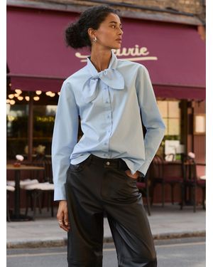 Baukjen Kai Cotton Tie Neck Shirt - Pink