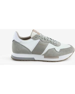 Hackett Keston Symbol Leather And Suede Sneakers - White