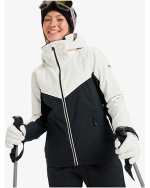Roxy Monochrome Free Jet Block Ski Jacket - White