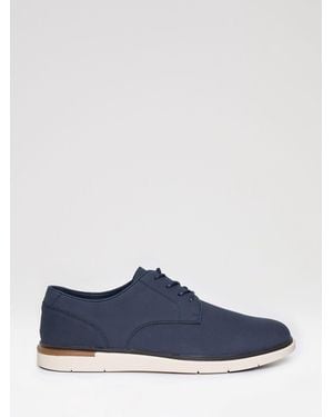 Threadbare Faux Suede Derby Shoes - Blue