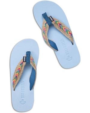 Weird Fish Adila Braided Flip Flops - Blue