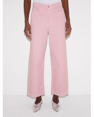 Jigsaw Wide Fit Tyne Wide Leg Cropped Jeans - Pink