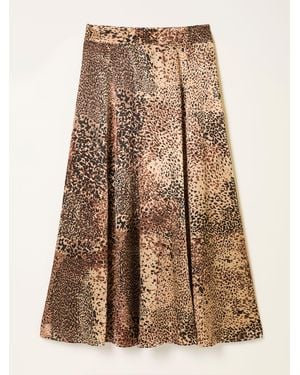 FatFace Fatface Sadie Midi Skirt - Natural