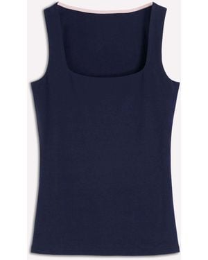 Boden Double Layer Square Neck Vest - Blue