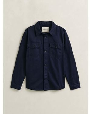 GANT Cotton Twill Double Pocket Overshirt - Blue
