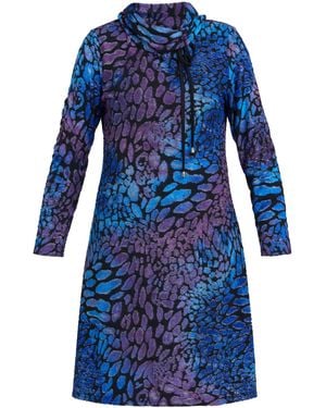 Gina Bacconi Aileen Abstract Print Dress - Blue