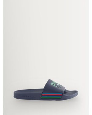 Paul Smith Zed Sports Stripe Sliders - Blue